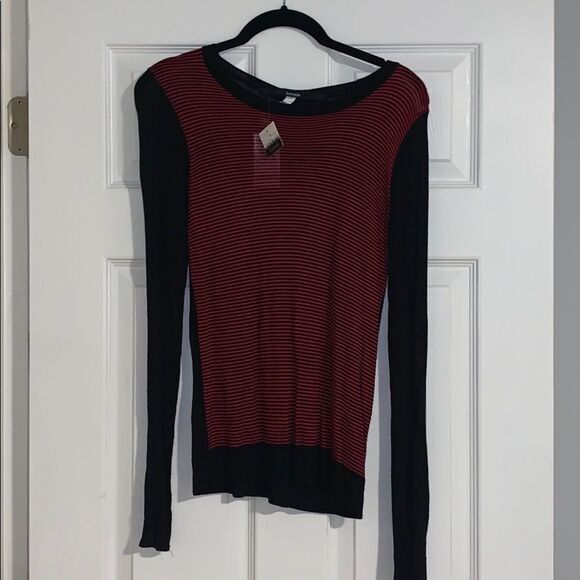 Red and black striped sweater - Picture 1 of 3